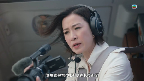 新聞女王2｜佘詩曼搏命演出坐直升機高空開門拍攝 花絮曝光八層樓高示範專業演員極致