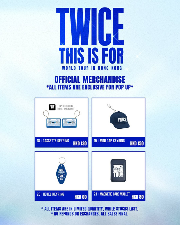 TWICE快閃店11月率先登港必打卡！限定周邊T恤/衛衣/CAP帽