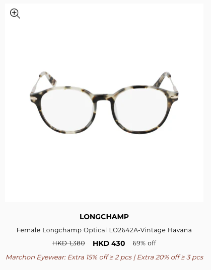 名牌眼鏡開倉低至15折！$280買Calvin Klein/Dkny太陽眼鏡！Longchamp一律$430