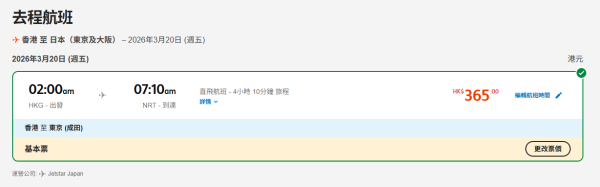 相隔6年！Jetstar Japan 2月復飛香港來回東京成田 連稅最低5起！ 