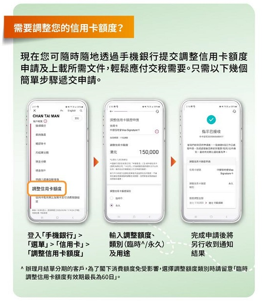 中銀信用卡交稅優惠(圖片來源︰中國銀行)