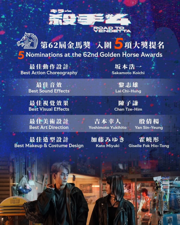 殺手#4電影|香港12月上映Jeffrey魏浚笙首部主演處女作入圍金馬獎!演員陣容率先睇