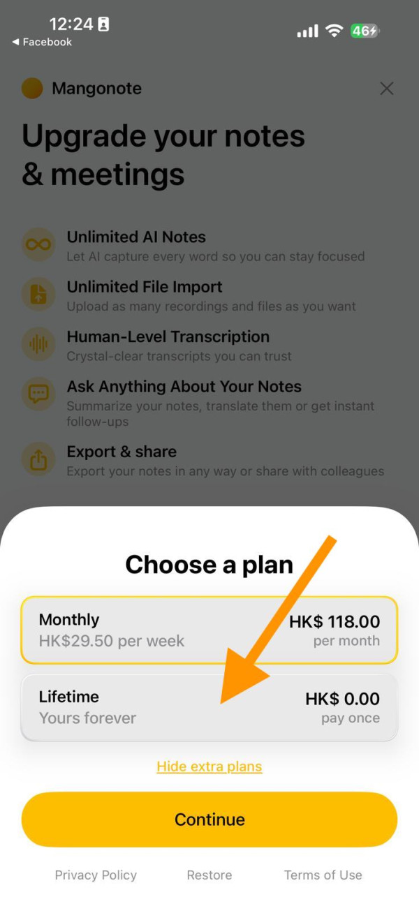 iPhone 必備 AI 會議筆記神器 Mangonote 終身版限時免費下載 98% 準確度 原價$588一年