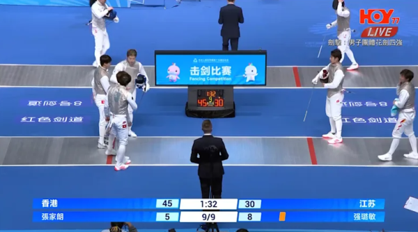 十五運會｜張家朗蔡俊彥領銜花劍團體賽奪金！連續9局領先45:34擊敗福建！