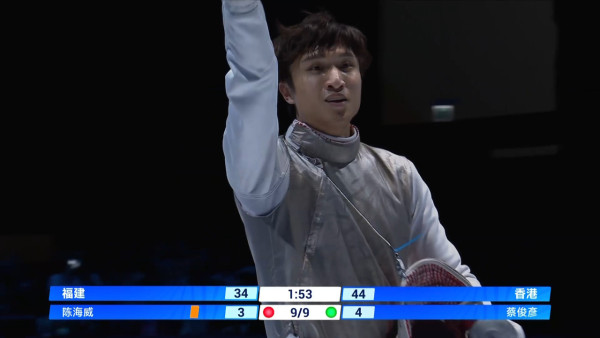 十五運會｜張家朗蔡俊彥領銜花劍團體賽奪金！連續9局領先45:34擊敗福建！