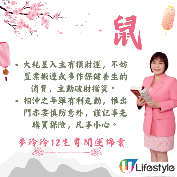 麥玲玲生肖運程2026｜十二生肖開運錦囊！行大運攻略 健康/事業/置業/旅遊/裝修貼士全公開
