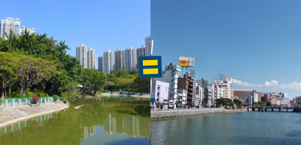 屯門似「港版福岡」？網民瘋傳神級對照表：V City係天神、屯門河變那珂川！街坊笑死