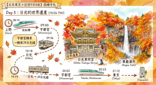 用AI做旅遊行程繪本實試（小編示範圖片截圖）