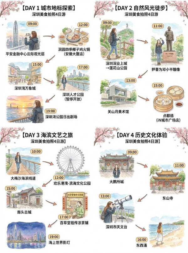 用AI做旅遊行程繪本實試（小編示範圖片截圖）