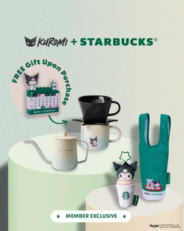 KUROMI x Starbucks聯乘第二彈！8款精品登場 全新咖啡師造型公仔/變色咖啡杯/毛公仔卡套！附KUROMI見面會詳情