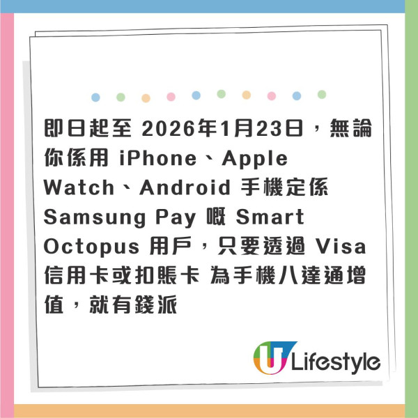 【八達通派錢】搭車慳一筆慳錢去旅行！手機八達通Visa增值賺0現金回贈攻略+登記步驟 