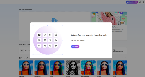 Adobe Photoshop 網頁版免費1年使用！免安裝/一鍵退地/專業修圖！簡單4步領取教學