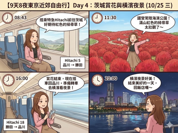 用AI做旅遊行程漫畫實試（小編示範圖片截圖）