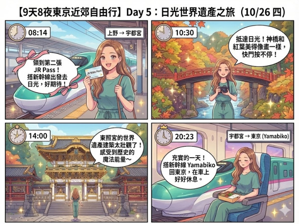 用AI做旅遊行程漫畫實試（小編示範圖片截圖）
