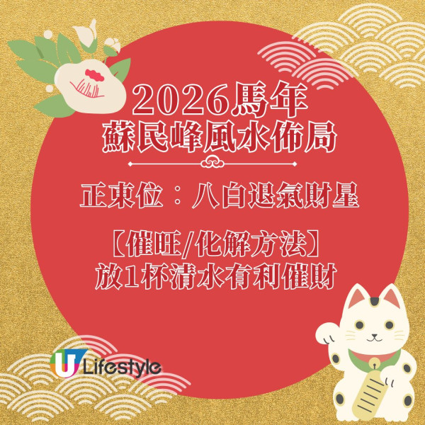 2026風水佈局蘇民峰教路化解馬年大病位/細病位 3開運方位助催財！