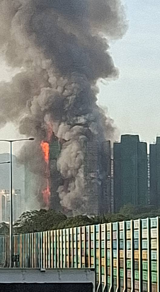 大埔宏福苑五級火｜屯門怡樂花園緊急拆網停工 居民剪棚網疑一燒即著 遭管理處報警處理