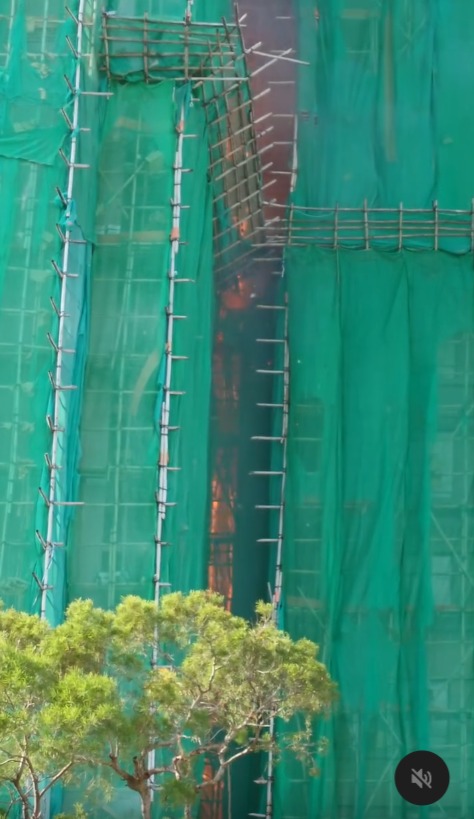 宏福苑五級火首10分鐘影片曝光！火勢恐怖「極速燒上頂」外牆維修工人逃生：無響過火警鐘