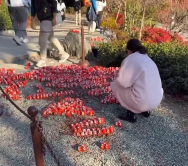 有片!內地女遊大阪勝尾寺見「愛台灣」發狂 狠手破壞被罵:影衰中國人