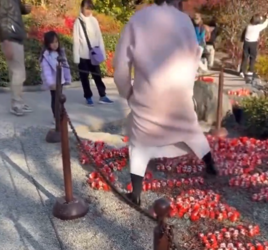 有片!內地女遊大阪勝尾寺見「愛台灣」發狂 狠手破壞被罵:影衰中國人