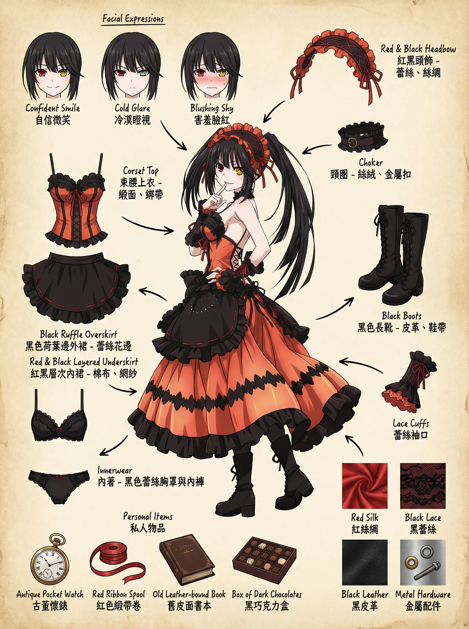 免費玩Nano Banana Pro 動漫美女精緻拆解圖 附超詳零失敗生成指令