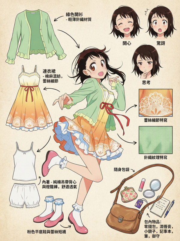 免費玩Nano Banana Pro 動漫美女精緻拆解圖 附超詳零失敗生成指令