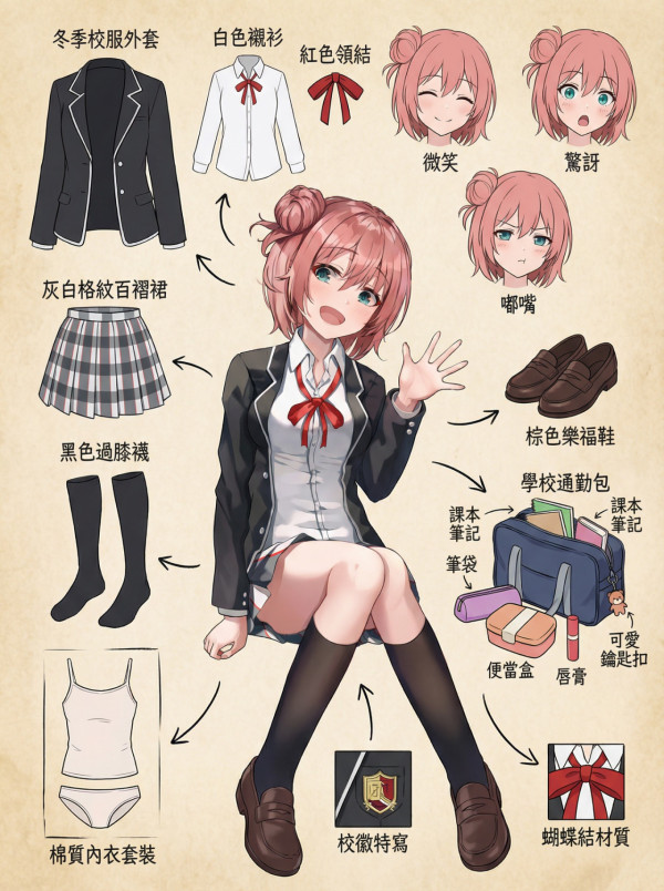 免費玩Nano Banana Pro 動漫美女精緻拆解圖 附超詳零失敗生成指令