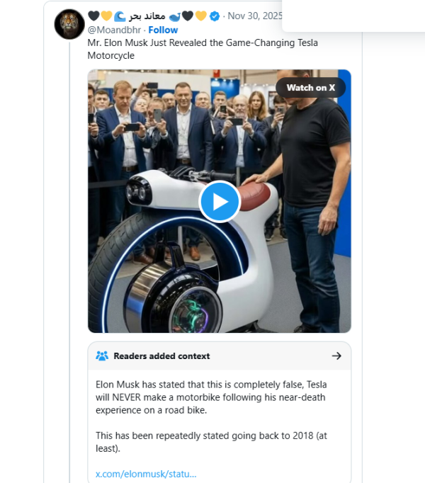 Tesla 電單車概念片瘋傳型爆！Elon Musk 竟親自留言 自爆「瀕死經歷」有陰影？