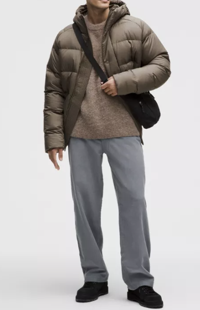 燈芯絨寬版剪裁西褲款長褲 32