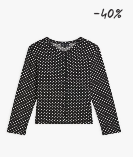 女裝棉質圓點 Le Petit 開襟外套 $1,434.00（原價$2390）