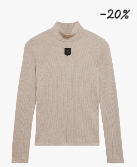 女裝羅紋針織高領上衣 $1,272.00（原價$1590）