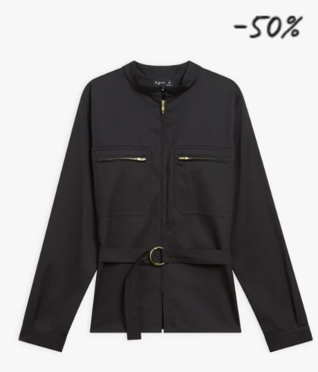 女裝棉質拉鍊工裝襯衫 $1,695.00（原價$3390）