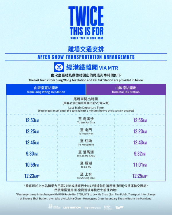 TWICE香港演唱會2025︱12月啟德主場館連開2場！入場安排/限制物品/座位表/交通懶人包（不斷更新）