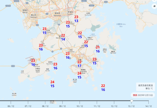 寒流殺到？下周末市區急跌至15度！新界再低幾度 天文台：北風增強