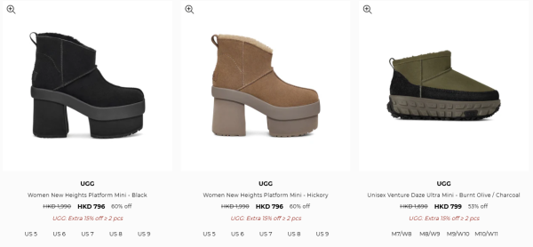 UGG年末開倉低至3折！一連5日 雪靴/毛拖鞋/毛毛袋/外套/運動鞋$500起！