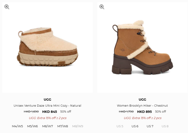 UGG年末開倉低至3折！一連5日 雪靴/毛拖鞋/毛毛袋/外套/運動鞋$500起！