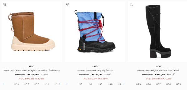 UGG年末開倉低至3折！一連5日 雪靴/毛拖鞋/毛毛袋/外套/運動鞋$500起！