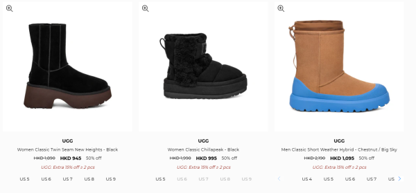UGG年末開倉低至3折！一連5日 雪靴/毛拖鞋/毛毛袋/外套/運動鞋$500起！