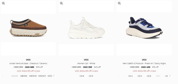 UGG年末開倉低至3折！一連5日 雪靴/毛拖鞋/毛毛袋/外套/運動鞋$500起！