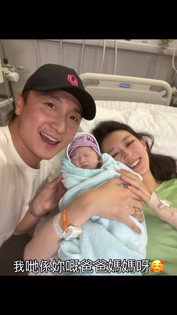 方力申宣布太太提早誕下囡囡！一家三口首張全家福合照！IG報喜母女平安