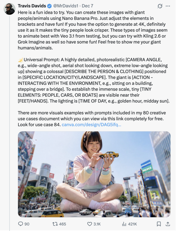 聖誕IG新玩法 Gemini免費生成「進擊的巨人」景越大越震撼【附實測有片】