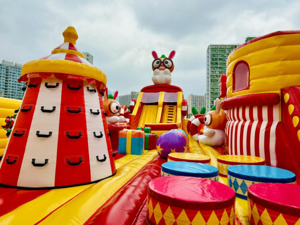 冒險樂園充氣彈床嘉年華登陸樂富！挑戰5米極速滑梯/9大關卡+門票優惠一覽