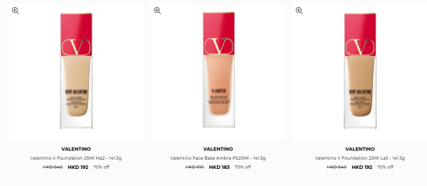 名牌美妝開倉低至3折！$110起入手ARMANI/Valentino/YSL/Shu Uemura！粉底液/Cushion/眼影/唇膏/胭脂