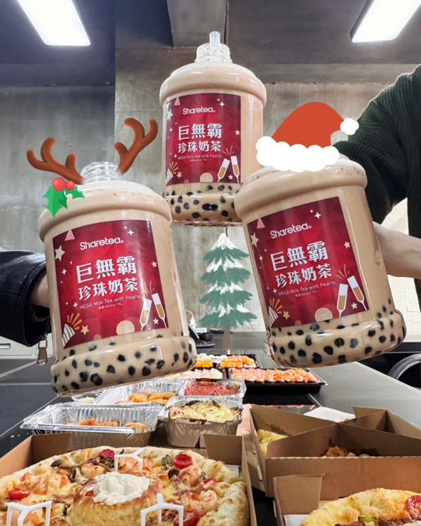 Sharetea巨無霸1.5L珍珠奶茶登場！$45聖誕抽獎禮物首選／指定供應分店一覽