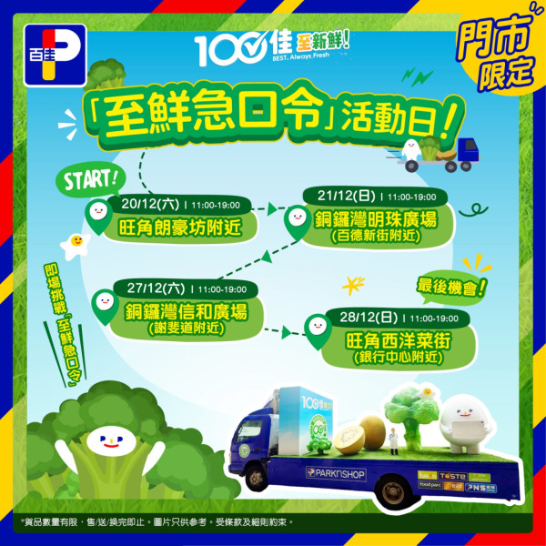 百佳優惠｜免費送365個西蘭花食足一年！本周加$1多1件瘋搶名單 零食/茶飲/燉湯包