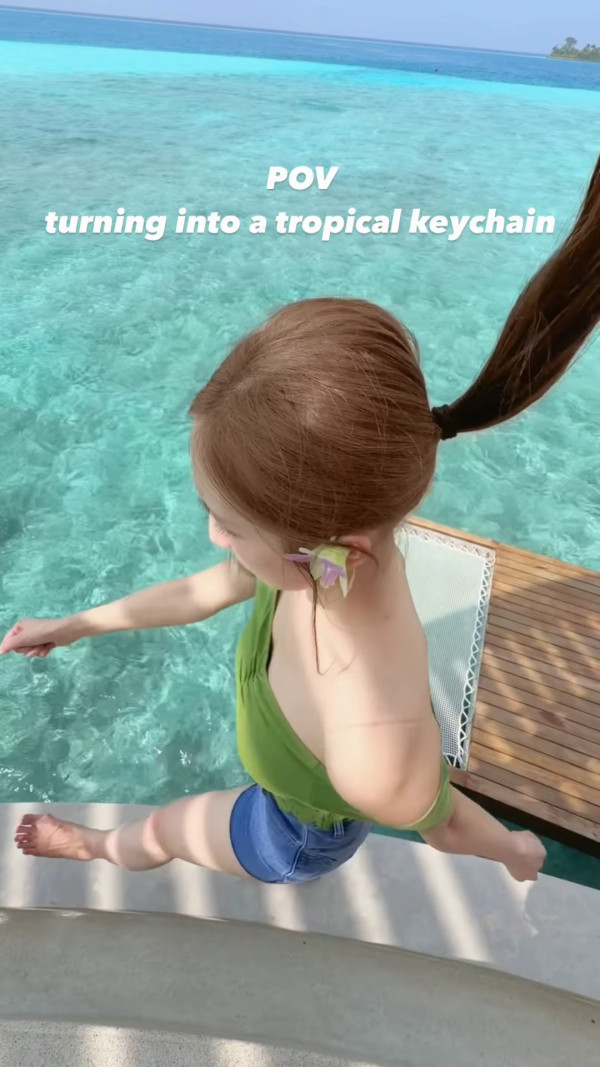 海兒超邪惡高炒拍片險洩胸前春光 男友視角睇盡魔鬼身材曲線極誇張!