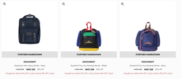 Doughnut開倉低至35折！一連5日 馬卡龍色背囊/斜揹袋/腰包/單肩包$200起！