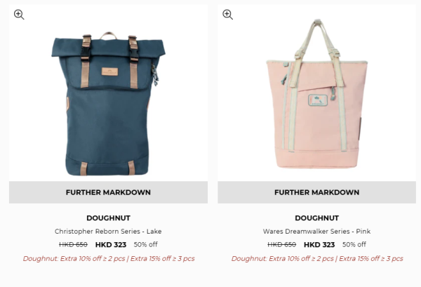 Doughnut開倉低至35折！一連5日 馬卡龍色背囊/斜揹袋/腰包/單肩包$200起！