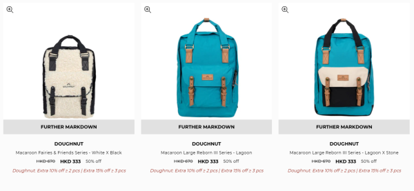 Doughnut開倉低至35折！一連5日 馬卡龍色背囊/斜揹袋/腰包/單肩包$200起！