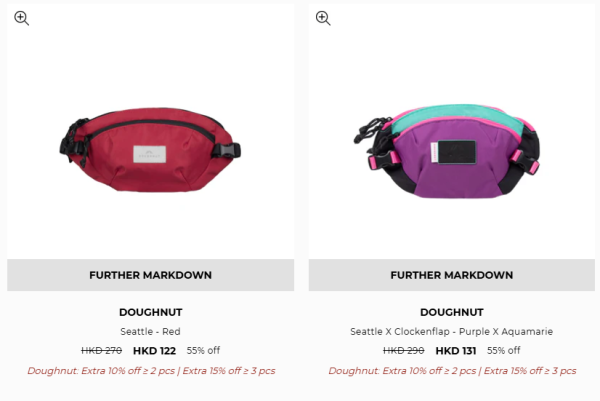 Doughnut開倉低至35折！一連5日 馬卡龍色背囊/斜揹袋/腰包/單肩包$200起！