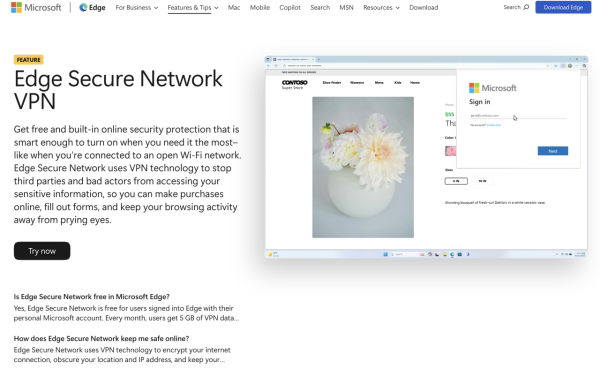 Google Chrome 輸了？Microsoft Edge 竟內置「隱藏 VPN」連 Public WiFi 唔怕被盜號 【免安裝】